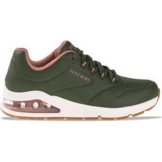 👉 Unisex olijfgroen vrouwen Skechers Uno Olijf Dames