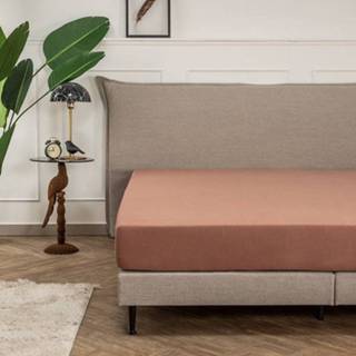 👉 Presence Dubbel Jersey - Hoeslaken Kleur: Terra, 80/90 x 200/210 cm