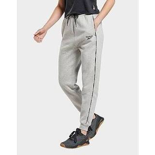 👉 Joggingbroek grijs medium l vrouwen Grey Heather Reebok piping - Dames 4065431452534