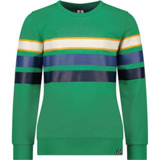 👉 Jongens sweater groen B.Nosy gestreept - Pine 8720173976507