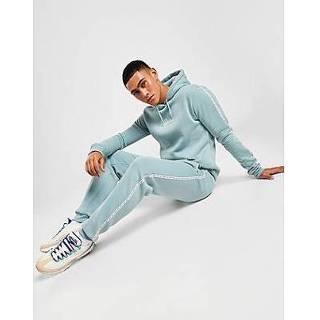 👉 Blauw m male mannen Status Script Tape Fleece Tracksuit - Blue Heren 5059579996103