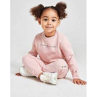 👉 Roze meisjes Tommy Hilfiger Girls' Essential Tracksuit Infant - Pink 8720117951010