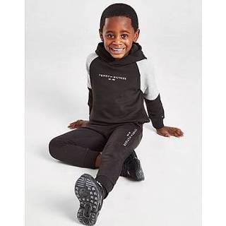 👉 Zwart Tommy Hilfiger Colour Block Overhead Tracksuit Children - Black 8720641754385