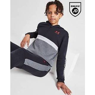 👉 Hoodie zwart kinderen Under Armour Fleece 1/2 Zip Junior - Black Kind 196040478326