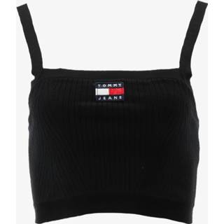 👉 Singlet zwart XS Tommy Hilfiger TJW SUPER CROP BADGE