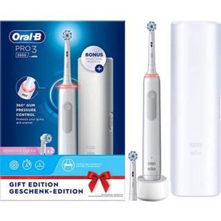 👉 Elektrische tandenborstel wit Oral-B PRO 3 3500 White Sensitive Clean + Reisetui 8006540759929