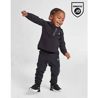 👉 Zwart kinderen Under Armour Vanish 1/4 Zip Hooded Tracksuit Infant - Black Kind 5063191118232