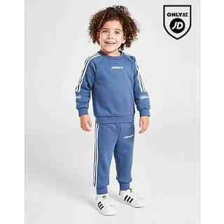 👉 Blauw Adidas Originals Lockup Badge Crew Tracksuit Infant - Blue 4066746918234