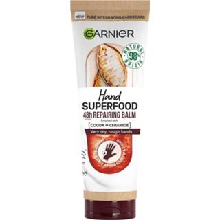 👉 Hand crème vrouwen NEW Garnier Superfood, Repairing Cream, with Cocoa and Ceramide, Cream for Very Dry, Rough Hands, Vegan Formula, 75ml 3600542486866