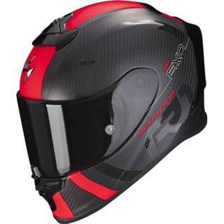 👉 Integraalhelm zwart rood carbon m active Scorpion Exo-R1 Evo Air Mg Mat Zwart-Rood 3399990101352