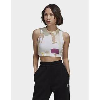👉 Tanktop multicolor wit ecru vrouwen Adidas Originals Thebe Magugu - / White Tint Dames 4066747082255