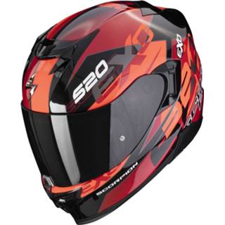 👉 Integraalhelm zwart rood s active Scorpion Exo-520 Evo Air Cover Metal Zwart-Rood 3399990103493