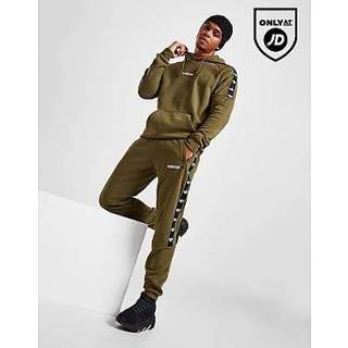 Donkergroen XS male mannen Adidas Originals Tape Fleece Track Pants Heren - Green 4066749849597