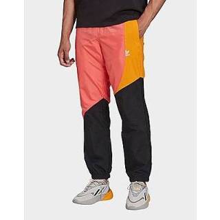 👉 Trainingsbroek zwart oranje XS male mannen Adidas Originals Adicolor Colorblock - Black / Semi Turbo Bright Orange Heren 4065424527379