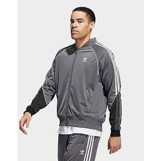 👉 Trainingsjack grijs zwart wit l male Grey Five mannen Adidas Originals Tricot SST - / Black White Heren 4066747777250