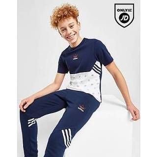 👉 Print T-shirt marine Adidas Originals Colour Block All Over Junior - Navy 4066746225363