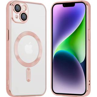 👉 Cameracover roze Coverzs iPhone 14 Plus Magsafe hoesje met camera cover (roze) 8720836234005