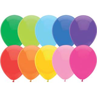 Ballon Verjaardag latex party ballonnen gekleurd 10x stuks formaat 30 cm