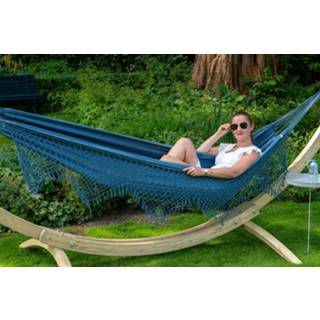 👉 Spijkerbroek blauw polycotton Tweepersoons Hangmatset beschikbaar 'Wood & Sublime' Jeans - Tropilex ®