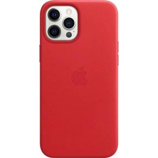 👉 Rood leer Apple Leren case iPhone 12 Pro Max 194252168417