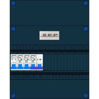 👉 SEP 2 groepenkast 2 aardlekautomaten B16 30mA + kookgroep aardlekautomaat B16 30Ma