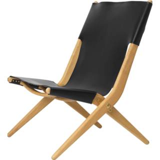 Fauteuil zwart eiken leer By Lassen Saxe Geolied Eiken/Zwart 5711879016584