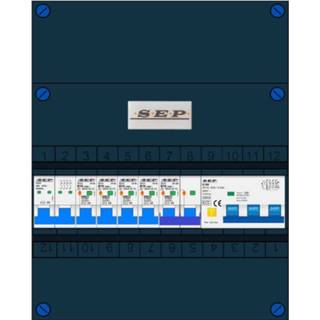 👉 SEP 4 groepenkast 4 aardlekautomaten B16 30mA + kookgroep + krachtgroep 400V
