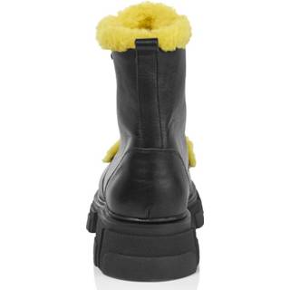 👉 Veterboots zwart leer effen vrouwen tong Veterboot ROCKGEWITTER 4055709304412