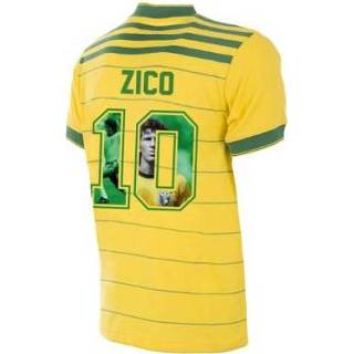 👉 Voetbalshirt Brazilië Retro 1984 + Zico 10 (Photo Style)