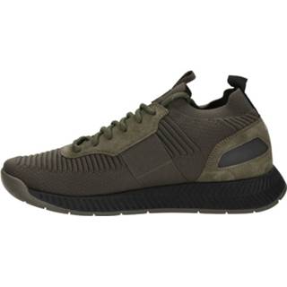 👉 Lage sneakers titanium synthetisch men groen BOSS Runner 8720251600300 872025160027