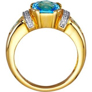 👉 Dames ring zilver vrouwen blauw Damesring 4055705236007