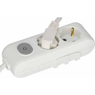 👉 Stopcontact wit Panasonic 2 voudig met 3 meter snoer schakelaar ophang mogelijkheid haak ophanging 8691136171300