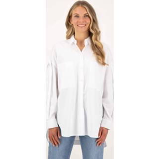 👉 Over hemd active vrouwen wit Just White Oversized Overhemdblouse - Dames 4053733866012