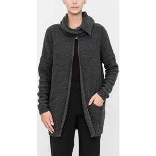 👉 Lang vest alpaca One Size Dark Grey vrouwen - twist 5397036841581