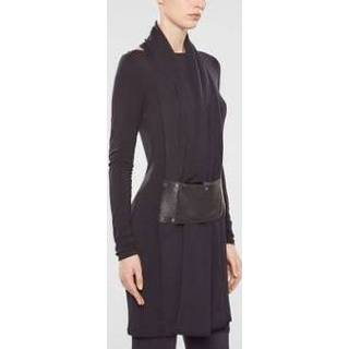 👉 Sjaal glanzende grove kalfsleder One Size vrouwen met zakje 5397036874084