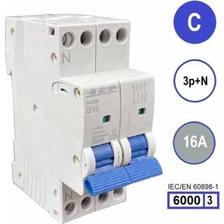 👉 Installatieautomaat SEP krachtstroom 16A INS36-3NC16 inst. 3p+n C16 6kA (36mm) 3101653016 8718959026249