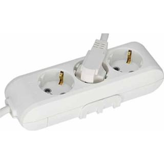 👉 Stopcontact wit Panasonic 3 voudig met 2 meter snoer ophang mogelijkheid en haak ophanging 8691136118077