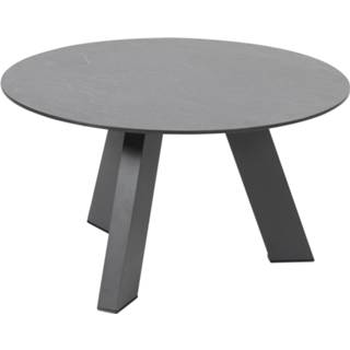 👉 Loungetafel antraciet active Cosmic rond HPL slate 65x35 cm 8720087013442