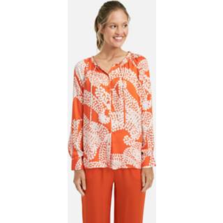 👉 Blous active vrouwen oranje Milano blouse print - Dames 4055435438658