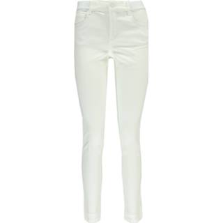 👉 Spijkerbroek one siz vrouwen wit 5-pocket jeans met elastische band 4062258140613