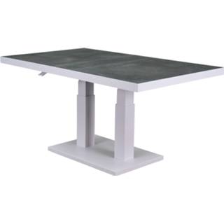 👉 Wit aluminium keramiek active Pacific lounge-diningtafel 140x85xH49-72 cm in hoogte verstelbaar 659424250159