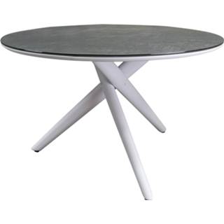 👉 Terrastafel wit aluminium active New Valley dining tuintafel rond 120 cm 659424250241