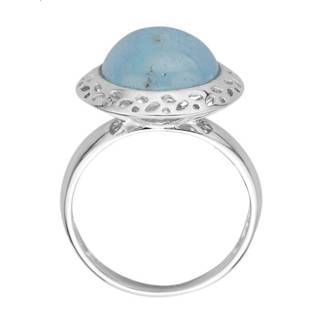 👉 Damesring aquamarijn blauw zilver vrouwen met Milky KLiNGEL 4055708505056 4055708505049