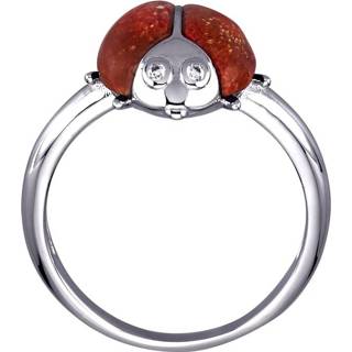 👉 Dames ring zilver vrouwen rood Damesring met lieveheersbeestjesmotief 4055706451898