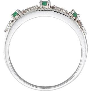 Damesring groen zilver vrouwen met smaragden KLiNGEL 4055708800724 4055708800670