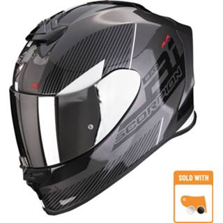 👉 Integraalhelm zwart wit XL active Scorpion Exo-R1 Evo Air Final Donker Zilver-Zwart-Wit 3399990102625