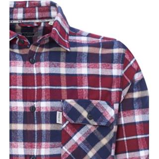 👉 Herenoverhemd LM l|m|s|xl|xxl|xxxl donkerrood grote ruit mannen J.C. RAGS Randy Casual Heren Overhemd 8719625381297