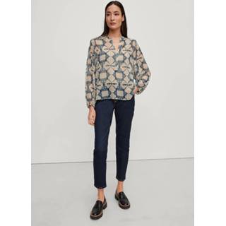 👉 Blous active vrouwen Comma Chiffon Blouse met Print Navy - Dames 4063626027147