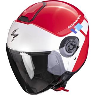 👉 Jethelm rood wit blauw m active Scorpion Exo-City Ii Mall Rood-Wit-Blauw 3399990110347