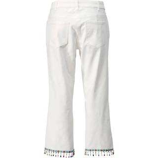 👉 7/8-jeans met gekleurde kralen aan de zoom Angel of Style Wit